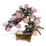 Cây Đào Thạch Anh Hồng 18 Quả Cao 43cm