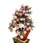 Cây Đào Thạch Anh Hồng 68 Quả Cao 120cm