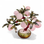 Cây Đào Thạch Anh Hồng 9 Quả Cao 28cm