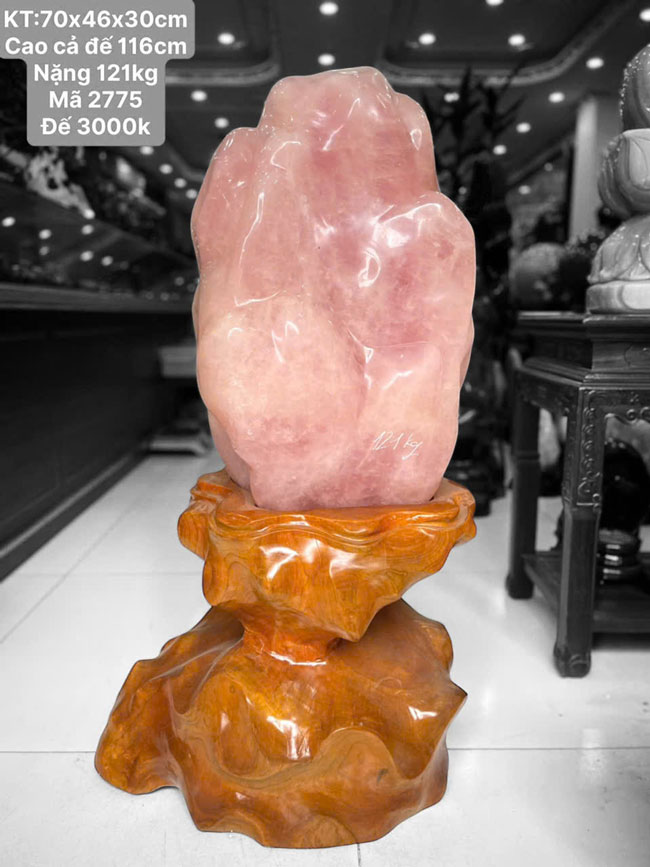 Đá Cảnh Thạch Anh Hồng 121kg