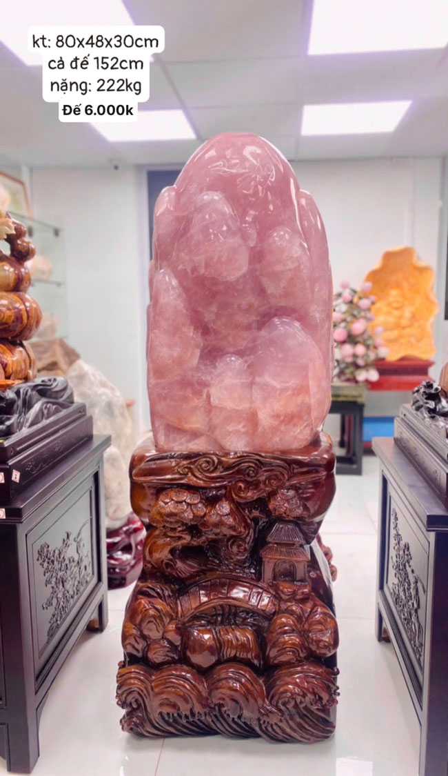 Đá Cảnh Thạch Anh Hồng 222kg
