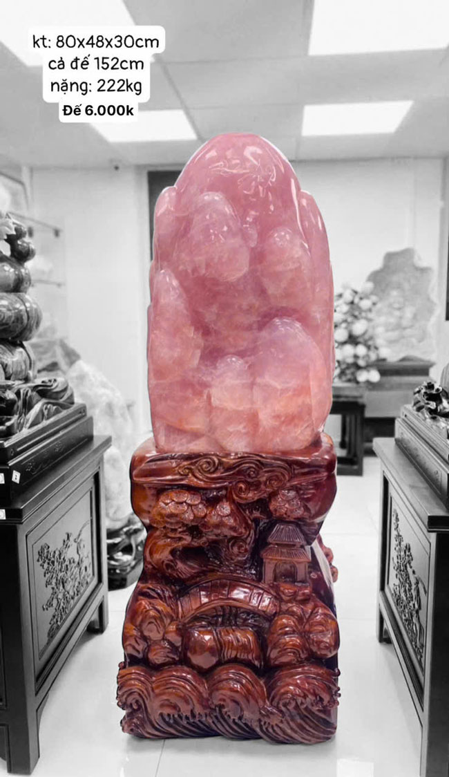 Đá Cảnh Thạch Anh Hồng 222kg