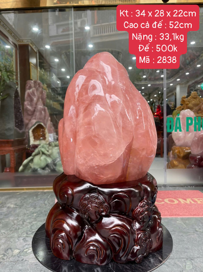 Đá Cảnh Thạch Anh Hồng 33,1kg