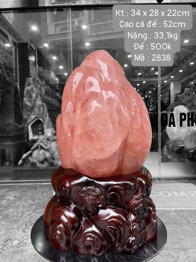 Đá Cảnh Thạch Anh Hồng 33,1kg