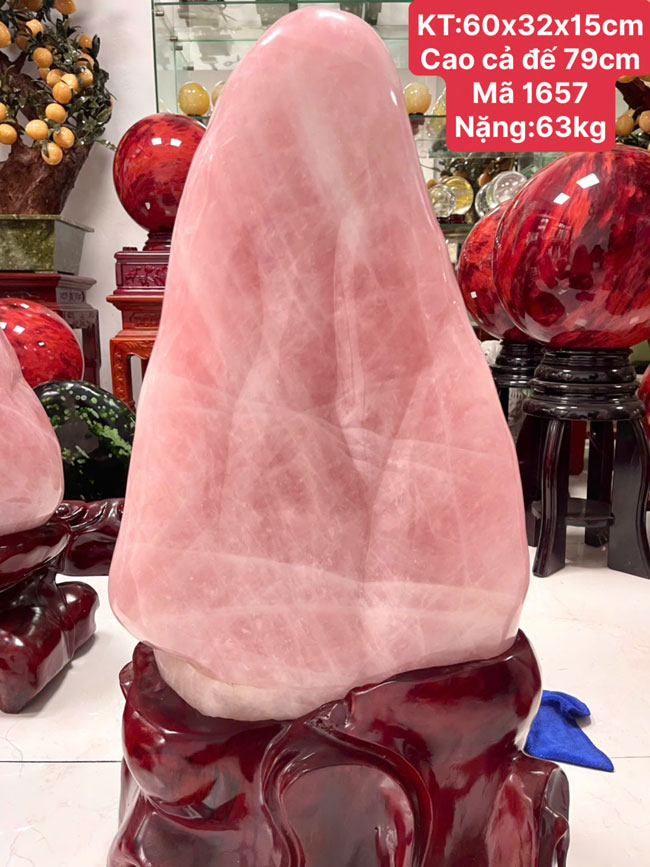 Đá Cảnh Thạch Anh Hồng 63kg