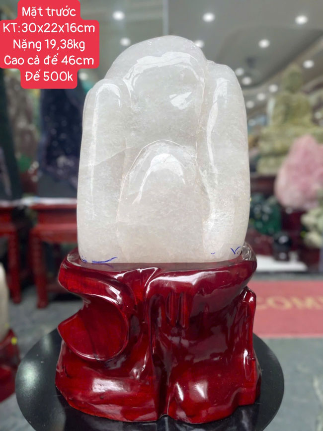 Đá Cảnh Thạch Anh Trắng Dừa 19,38kg