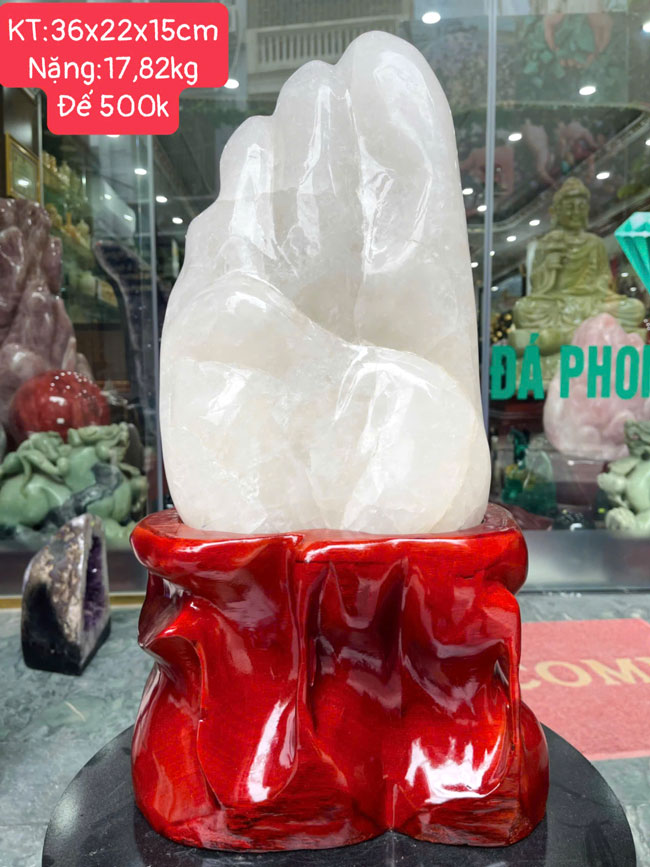 Đá Cảnh Thạch Anh Trắng Dừa 17,8kg