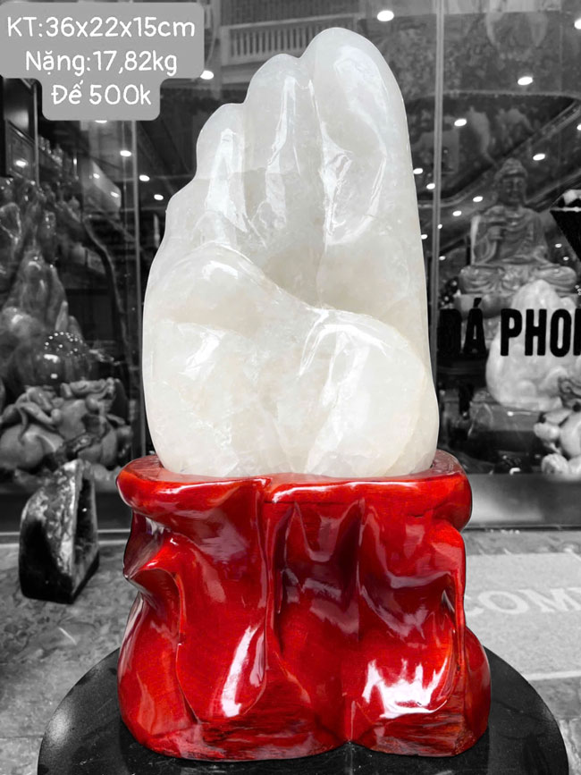 Đá Cảnh Thạch Anh Trắng Dừa 17,8kg