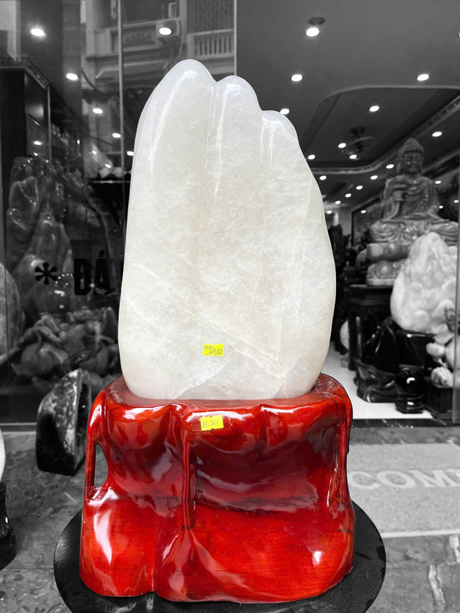 Đá Cảnh Thạch Anh Trắng Dừa 17,8kg