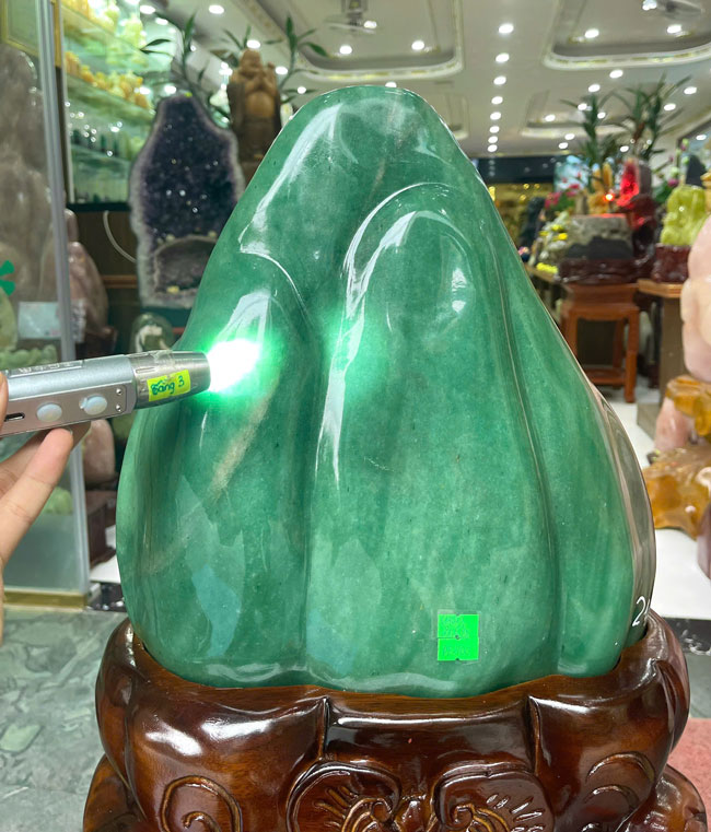 Đá Cảnh Thạch Anh Xanh Dáng Núi 21,6kg