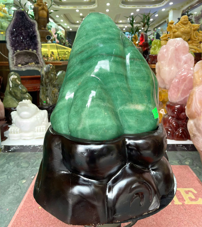 Đá Cảnh Thạch Anh Xanh Dáng Núi 38kg