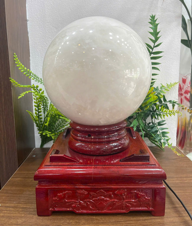 Quả Cầu Thạch Anh Trắng Dừa 11,22kg