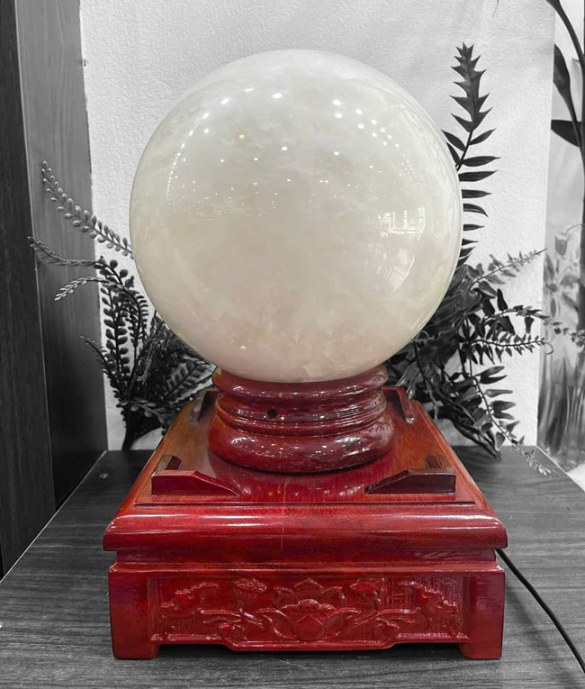 Quả Cầu Thạch Anh Trắng Dừa 11,22kg