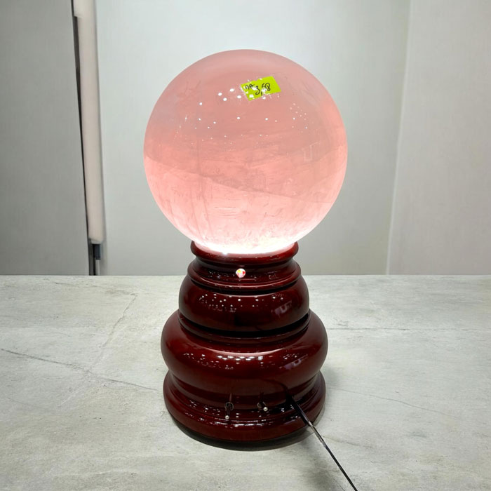 Quả Cầu Phong Thủy Thạch Anh Hồng 3,58kg