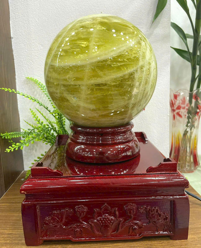 Quả Cầu Thạch Anh Vàng 12,04kg