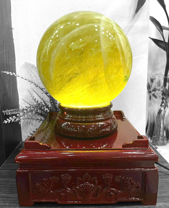 Quả Cầu Thạch Anh Vàng 12,04kg