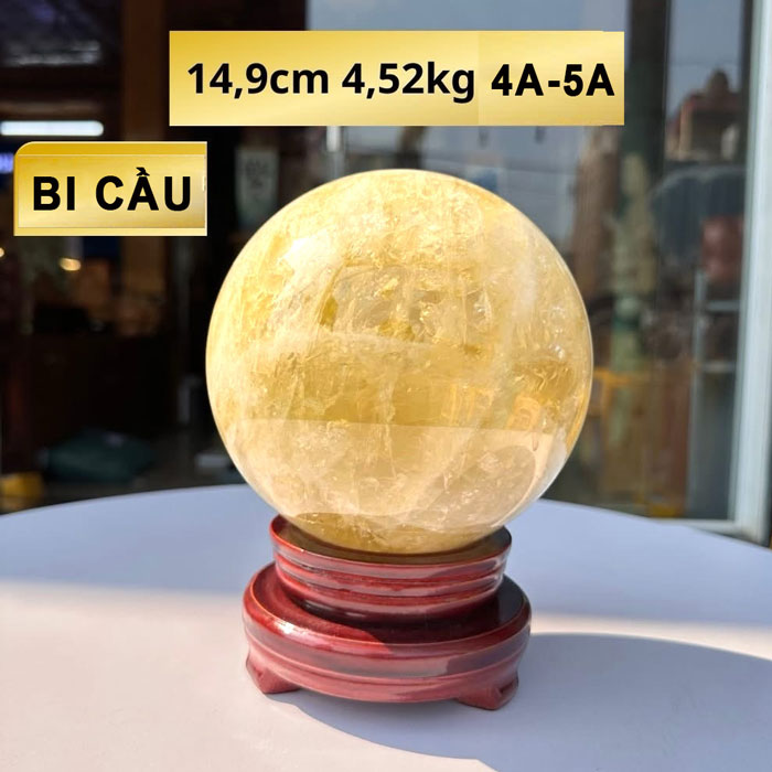 Quả Cầu Thạch Anh Vàng 4,52kg