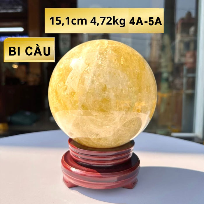 Quả Cầu Thạch Anh Vàng 4,72kg