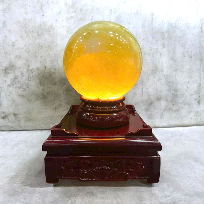 Quả Cầu Thạch Anh Vàng 6,66kg