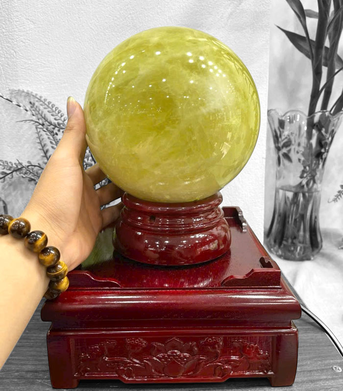 Quả Cầu Thạch Anh Vàng 6,66kg