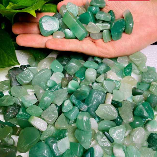 Vụn Đá Thạch Anh Xanh Bóng 1-2cm